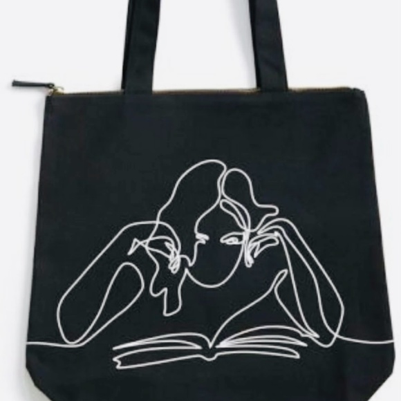 SOLD ‼️ Barnes & Noble black canvas tote bag - Picture 3 of 3